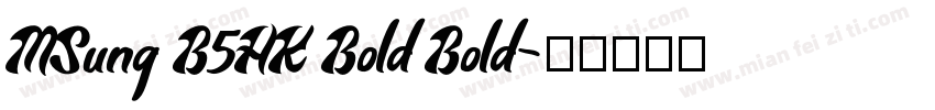 MSung B5HK Bold Bold字体转换